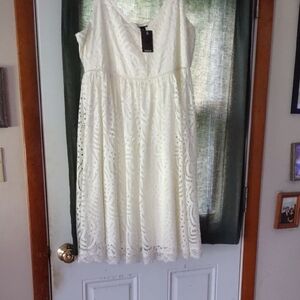 Torrid White Lace Dress NWT
